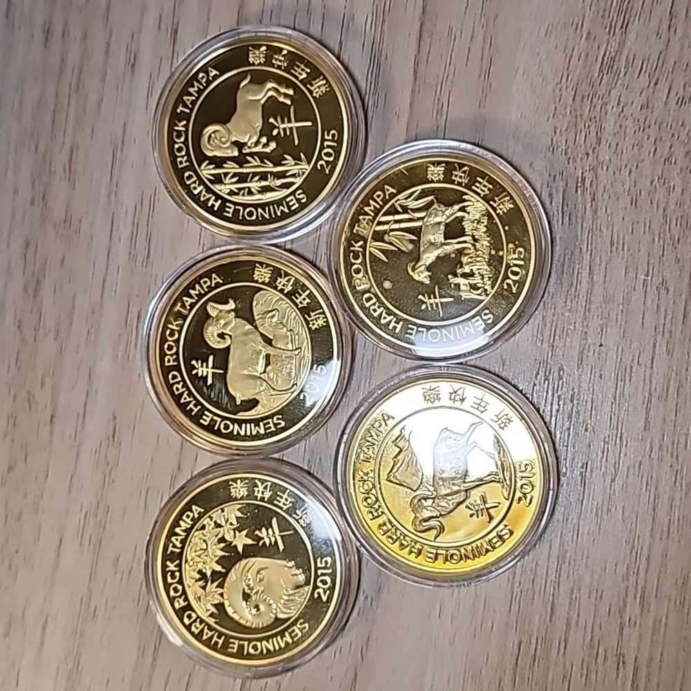 Seminole Hard Rock 2015 Goat Zodiac Coin Collection, Limited Edition